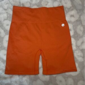 Orange work out biker short